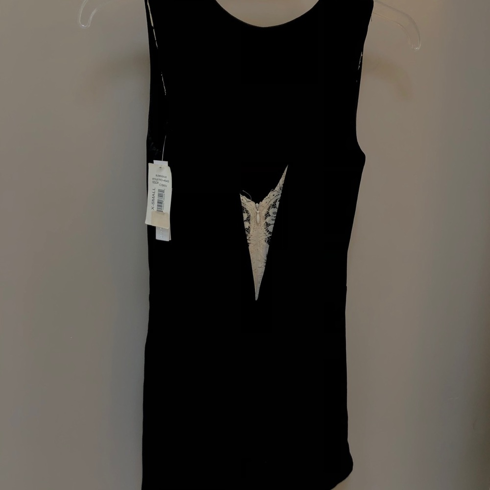 Aqua romper with lace back